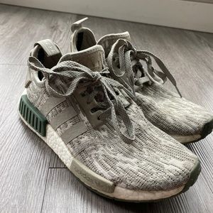 Adidas NMD R1 Army Green and White